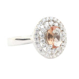 Premium 925 Sterling Silver Oval Sultanite Halo Ring