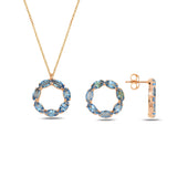 Sterling Silver Marquise Swarovski Crystal Set - Neptune Collection