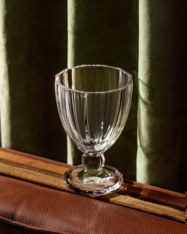 Clear Glass Tall Goblet Set of 4 - Elegant Modern Drinkware