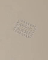 2400 ml Stahl-Lebensmittelbehälter mit Deckel – Sanftes Beige