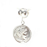 Premium 925 Sterling Silver Alexander Head Medallion Pendant