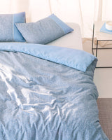 100% Cotton King Size Duvet Cover Set - Orpen Crepe Weave