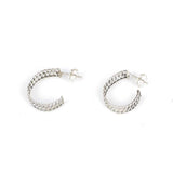 925 Sterling Silver Twisted Hoop Earrings - Classic Maras Style