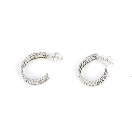 925 Sterling Silver Twisted Hoop Earrings - Classic Maras Style