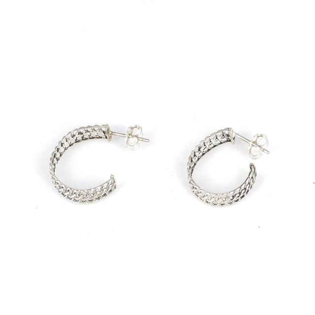925 Sterling Silver Twisted Hoop Earrings - Classic Maras Style