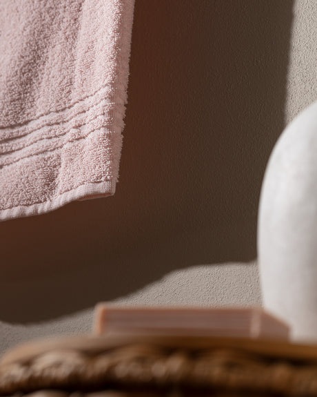 Plush Cotton Face Towel - Powder Pink