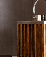 Mango Wood Lantern - Artisanal Amber Glow
