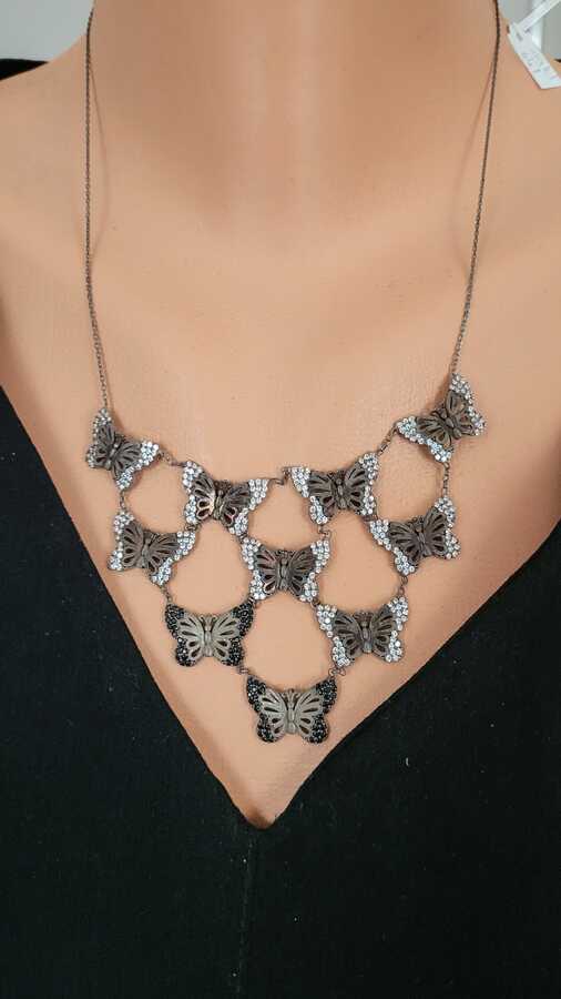 Professional 925 Sterling Silver Ten Butterfly Necklace