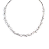 Sterling Silver White Zircon Continuous Flow Waterway Necklace