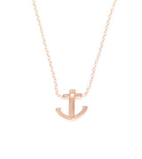 Sterling Silver Anchor Pendant Necklace - Nautical Charm