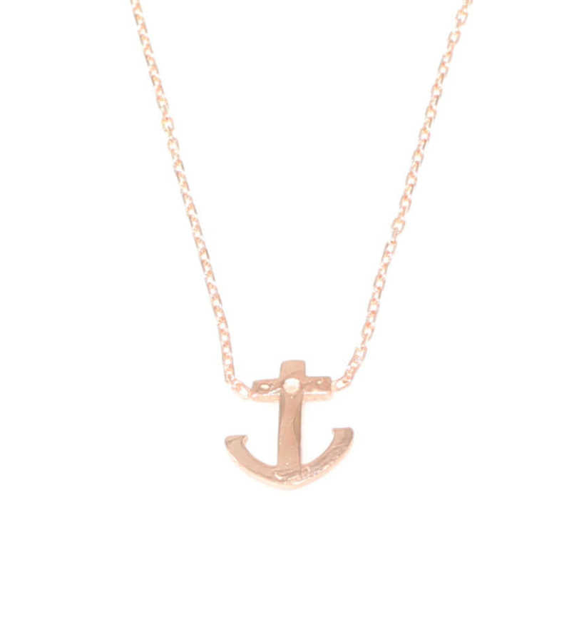 Sterling Silver Anchor Pendant Necklace - Nautical Charm