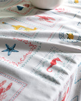 Soft Cotton Blend Tablecloth - Vibrant Garope Pattern for Modern Dining