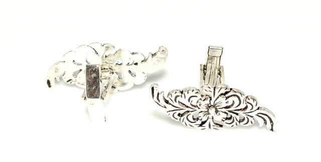 925 Sterling Silver Leaf Design Cufflinks