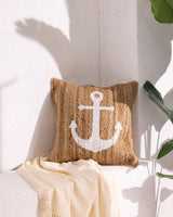 Cotton Jute Blend Cushion Cover - Natural Textured Versailles