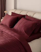 Jacquard Sateen Cotton Blend Duvet Cover Set - Auvergne Design