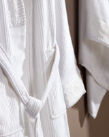 Women's 100% Cotton Luxury Bathrobe Set - White