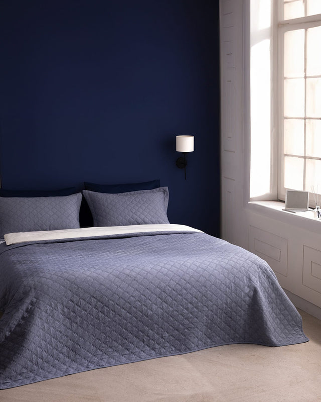 Indigo Double Bedspread Quilt - Decorative Bed Cover