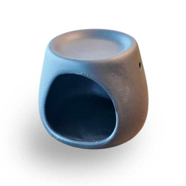 Handmade Ceramic Essential Oil Burner - Matte Black