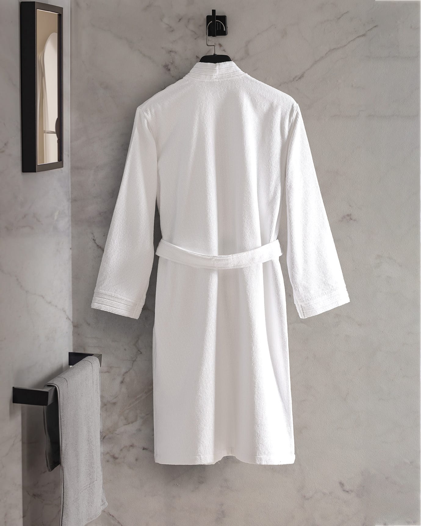 100% Cotton Kimono Bathrobe - Striped Unisex Hotel Collection