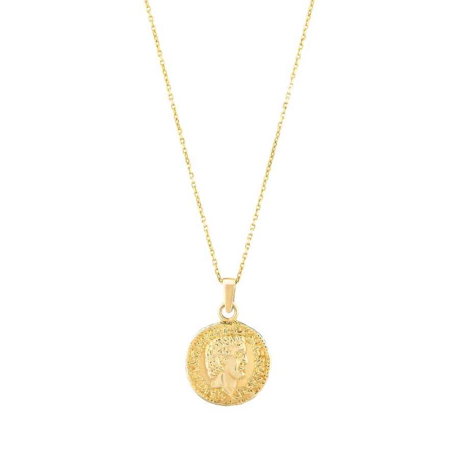 925 Sterling Silver Caesar Figure Medallion Pendant