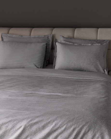 Cotton Blend Double Duvet Set - Soft Jacquard Sateen