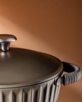 Durable 24 cm Brown Cooking Pot for Everyday Use