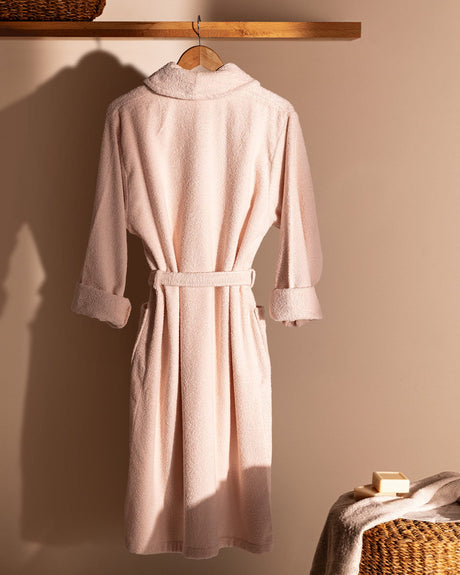 Luxurious Women's 100% Cotton Shawl Collar Bathrobe