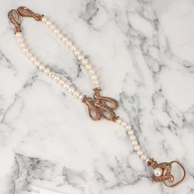 Premium Sterling Silver Swan Pearl Shahmaran Bracelet