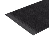 Durable Polyester Fringed Area Rug - Modern Anthracite Design