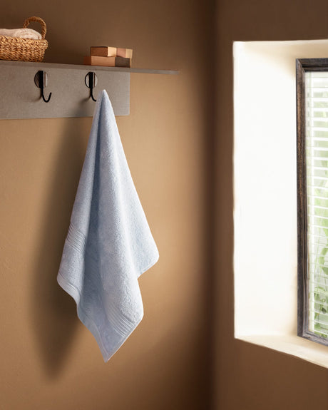 Clarette Soft Blue Face Towel - Plush & Absorbent Bathroom Towel
