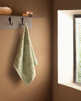 Soft Absorbent Cotton Face Towel - Light Green