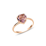 Swarovski Crystal 925 Sterling Silver Ring - Bezel & Prong Set Love Symbol