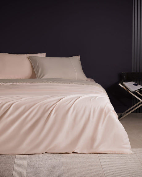 Luxurious 100% Cotton Sateen King Size Piped Duvet Cover Set