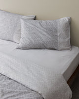 Ensemble de housse de couette King Size 100 % coton - Tissage crêpe doux