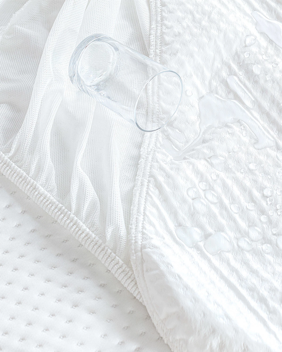 Waterproof Fitted Double Mattress Protector - Breathable Bed Cover