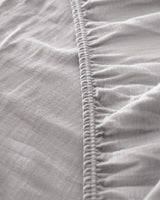 Ensemble de literie nuptiale de luxe 8 pièces - Housse de couette anthracite écru et draps