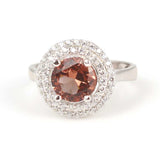 Exquisite 925 Sterling Silver Round Zultanite Ring