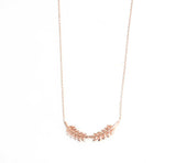 Sterling Silver Double Acacia Leaf Pendant Necklace