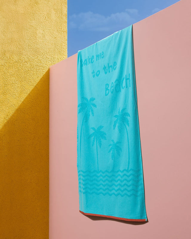 Fourne 100% Cotton Beach Towel - Quick-Dry & Plush Comfort