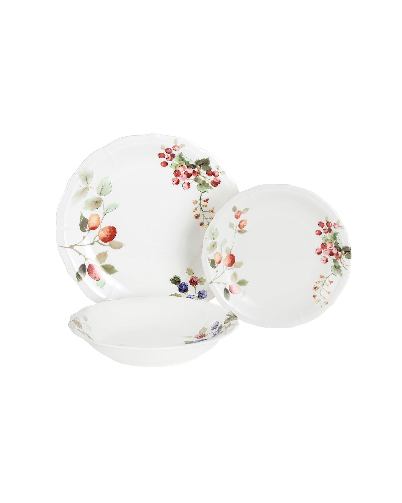 Fine Bone Porcelain 6-Person Dinner Set - Vibrant Colorful Pattern