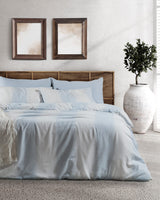 Viscose Cotton Blend Single Duvet Set - Subtle Dobby Weave