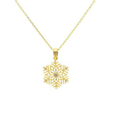 Premium 925 Sterling Silver Snowflake Pendant Necklace