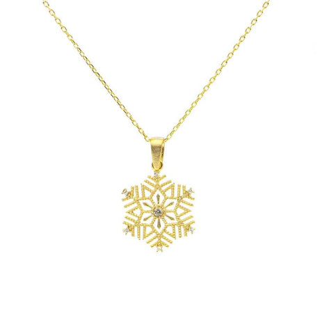 Premium 925 Sterling Silver Snowflake Pendant Necklace