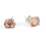 Sterling Silver Oval Zultanite Stud Earrings - Color-Changing Gem