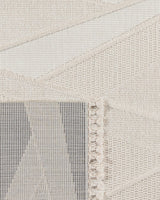 Polyester Loop Pile Area Rug - Soft Textured & Fringed Design