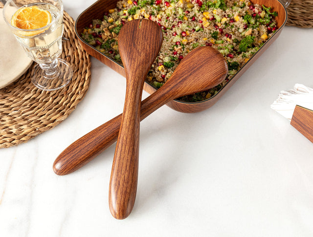 Antibacterial Plastic Salad Spoon Set - Marseille Style
