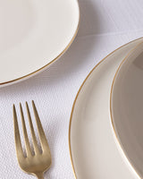 New Bone China 24-Piece Dinner Set - White & Gold Mirage