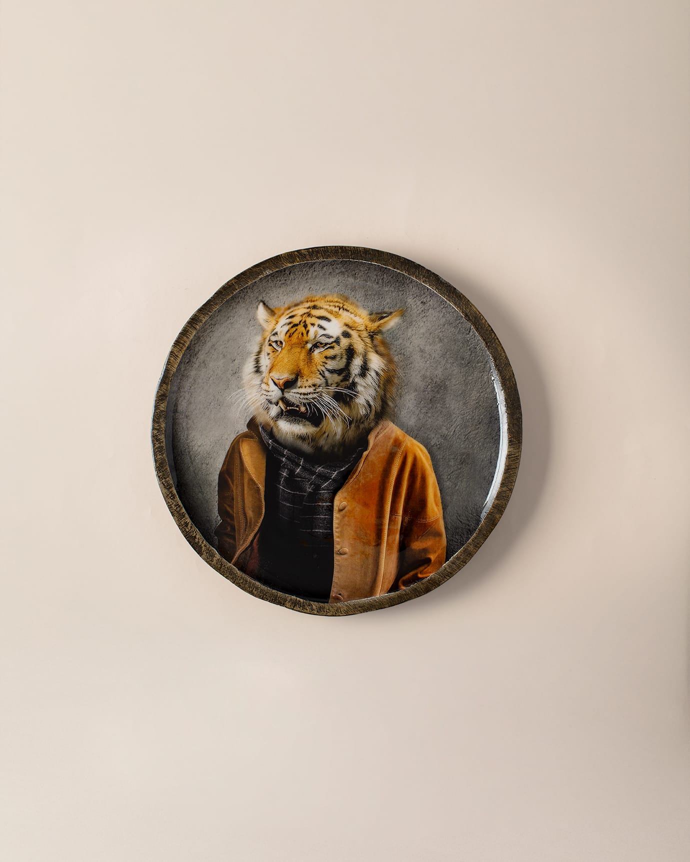 Louis Decorative Accent Plate - Brown Home Decor Dish