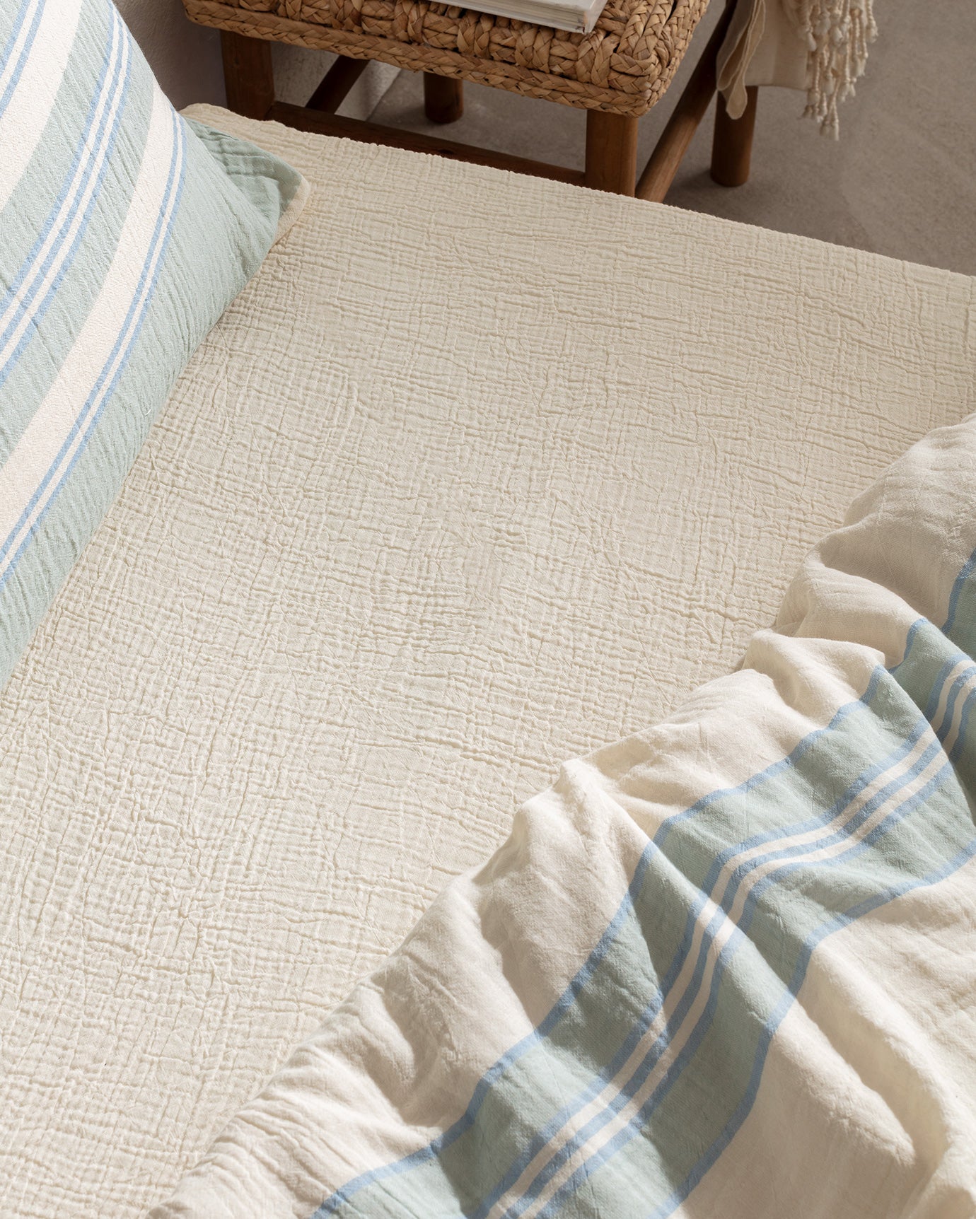 Muslin 100% Cotton Double Duvet Cover Set - Yarn-Dyed Comfort