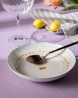 New Bone 6-Person 24-Piece Dinner Set - Elegant Blue Design